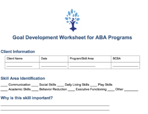 Goal development worksheet