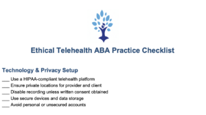 Telehealth ABA Practice Checklist